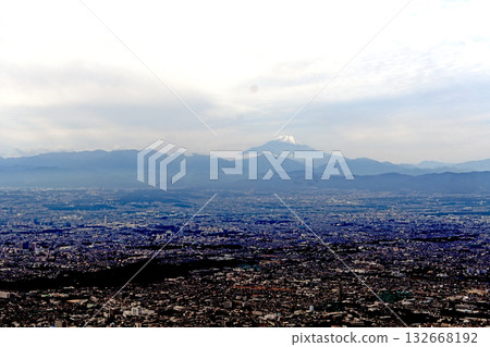 Mount Fuji from above Atsugi 132668192