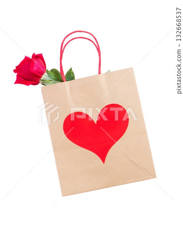 Valentines day rose 132668537