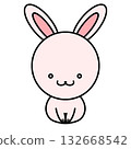 Zodiac illustration (Rabbit) 132668542