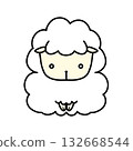 Zodiac illustration (sheep) 132668544
