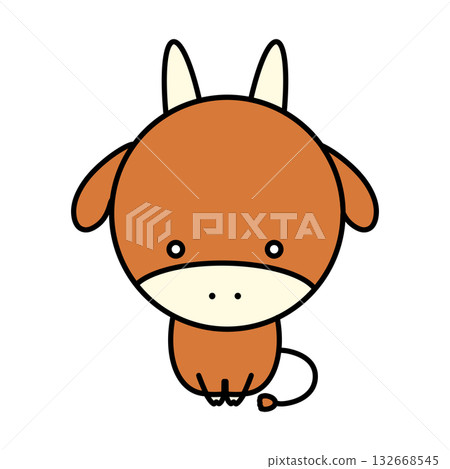 Zodiac illustration (ox) 132668545