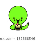 Zodiac illustration (snake) 132668546