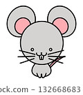 Zodiac illustration (Rat) 132668683