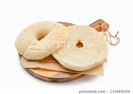 Cross section of a fresh bagel Cross section of a fresh bagel 132669209