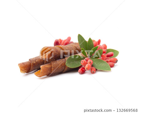 Pastille of berries with barbarum berries. Paste fruits 132669568