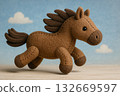A galloping horse symbolizing speed and innovation 132669597