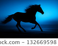 A galloping horse symbolizing speed and innovation 132669598