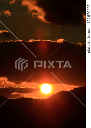 Sunset seen from Oshiba Island Sunset seen from Oshiba Island 132670095