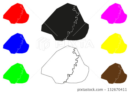 Sidi Slimane city (Kingdom of Morocco) map vector illustration, scribble sketch Sidi Slimane map 132670411