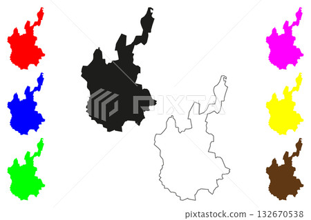 Janakpur city (Federal Democratic Republic of Nepal) map vector illustration, scribble sketch Janakpurdham map Janakpur city (Federal Democratic Republic of Nepal) map vector illustration, scribble sketch Janakpurdham map 132670538