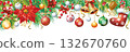 Christmas Garland Banner with Festive Decorations 132670760