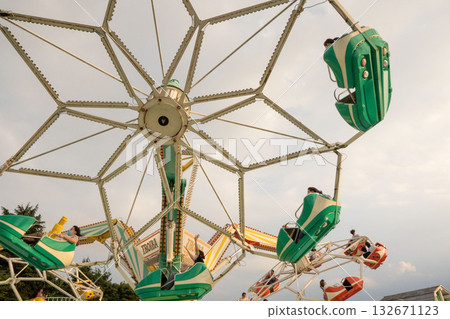 Amusement park rides, thrilling attractions, Toshimaen Troika 132671123