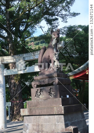 Komainu at the shrine Komainu at the shrine 132671144