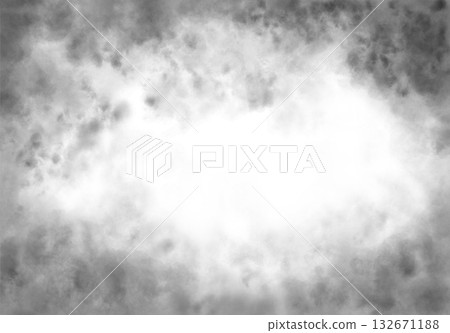 Abstract texture of black smoke and fog on a transparent background. Smoke border, vignette for photos, fog effect for text or space design. Abstract texture of a black and gray wall. 132671188