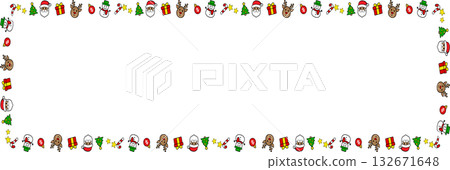The  Christmas Bell Boarder Line for Holiday or celebration concept. 132671648