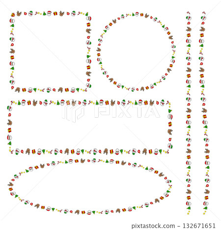 The Christmas Bell Boarder Line for Holiday or celebration concept. The Christmas Bell Boarder Line for Holiday or celebration concept. 132671651