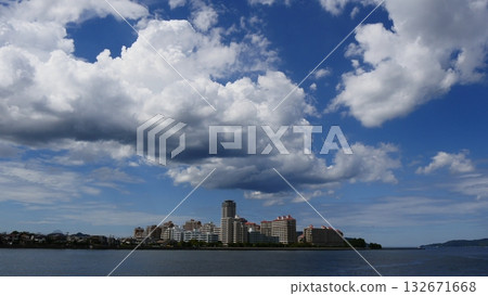 福岡愛多濱海灣的天空與大海 福岡愛多濱海灣的天空與大海 132671668