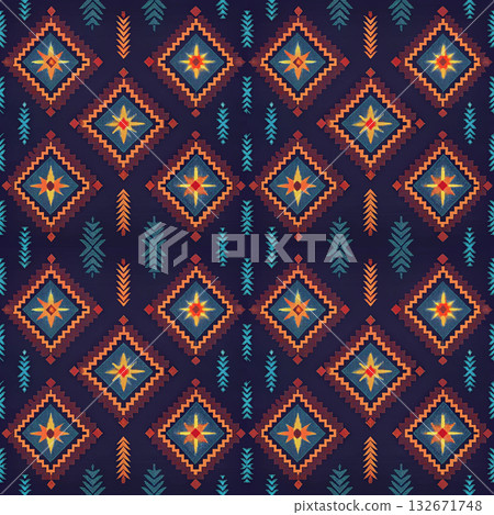 seamless vector pattern in the style of art deco, vintage, retro, vintage, wallpaper, design, textile, wrapping paper, packaging, background 132671748