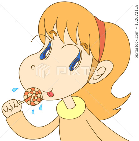 人物——女孩、小孩、棒棒糖 人物——女孩、小孩、棒棒糖 132672118