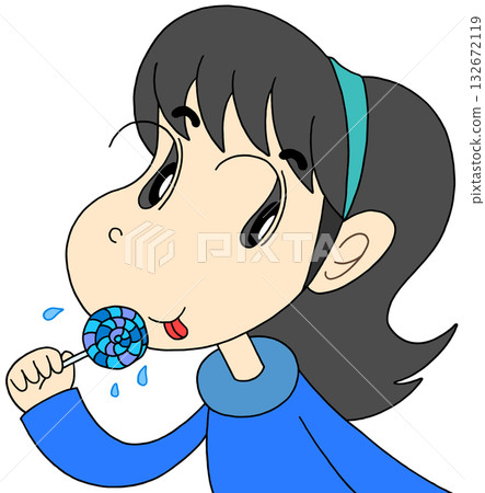 Characters - Girl, Child, Lollipop 132672119