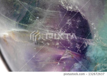 Close up of crystal shards healing quartz geological natural healing stone 132672637