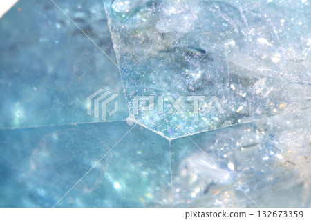 Close up of crystal shards healing quartz geological natural healing stone 132673359