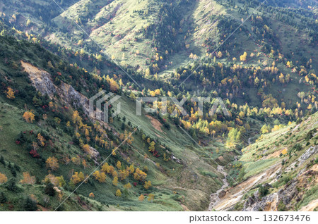 Autumn scenery at Shibu Pass in Shiga Kogen Autumn scenery at Shibu Pass in Shiga Kogen 132673476
