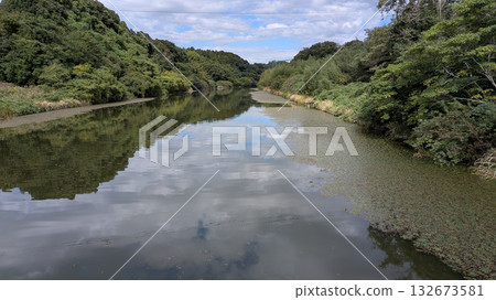 Landscape with river flow 132673581