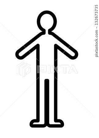 Simple human body illustration Simple human body illustration 132673735