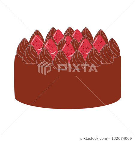 全巧克力奶油蛋糕 132674009