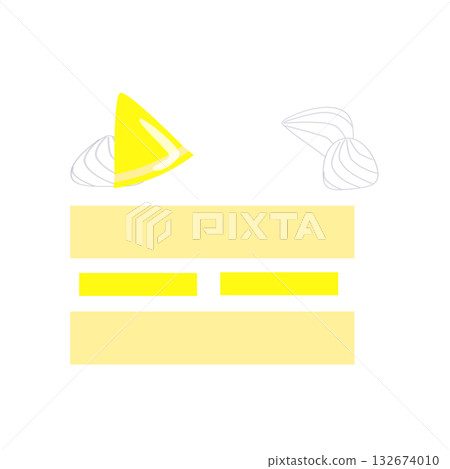 Lemon shortcake cut Lemon shortcake cut 132674010