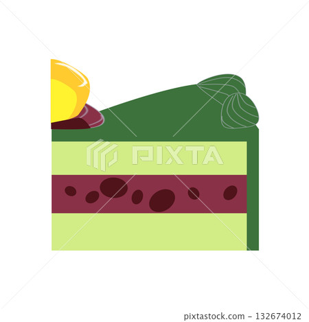 抹茶蛋糕切塊 132674012