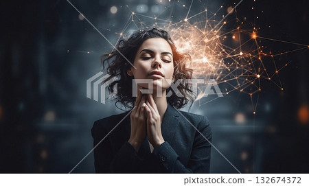 Concept emotional intelligence, exploring the mind, self-discovery, introspection, thinking process. Concept emotional intelligence, exploring the mind, self-discovery, introspection, thinking process. 132674372