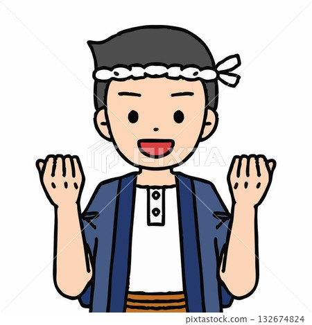 一名男木匠正在揮拳 一名男木匠正在揮拳 132674824
