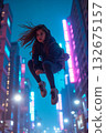 A girl who jumps 132675157
