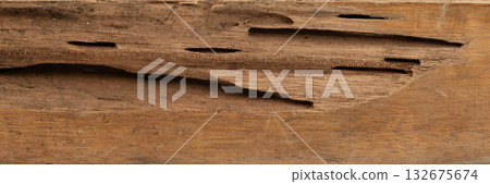 Brown wooden material plank 132675674