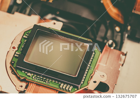 Camera sensor matrix close up Camera sensor matrix close up 132675707