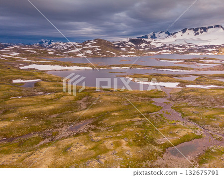 Mountains landscape. Norwegian route Sognefjellet Mountains landscape. Norwegian route Sognefjellet 132675791
