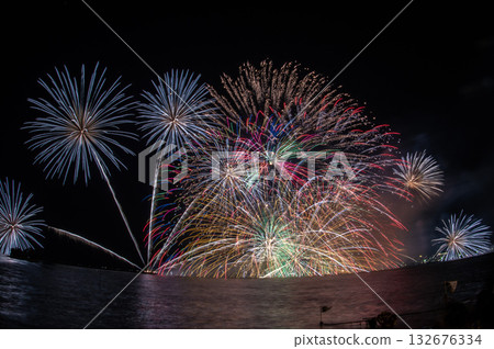 Matsue Suigo Festival Lakeside Fireworks Display Lake Shinji Matsue Suigo Festival Lakeside Fireworks Display Lake Shinji 132676334