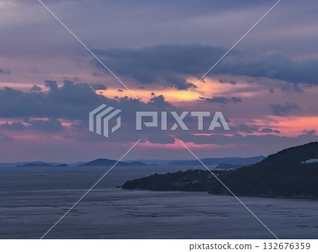 從萬葉岬看到的播磨灘夜景 132676359