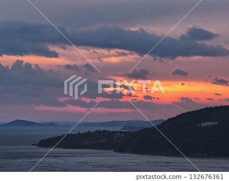 從萬葉岬看到的播磨灘夜景 132676361