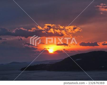 從萬葉岬看到的播磨灘夜景 132676369