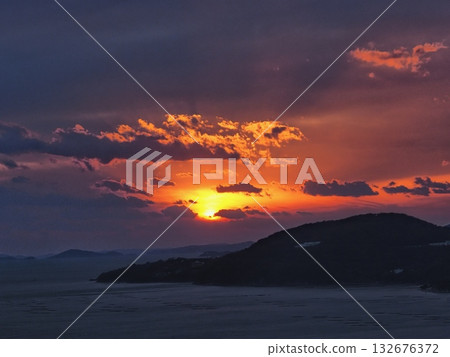 Evening view of Harima Nada seen from Cape Manyo 132676372