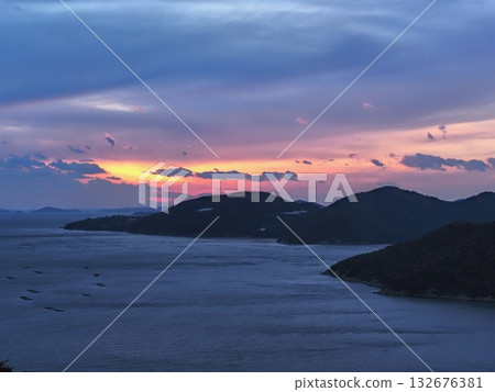 Evening view of Harima Nada seen from Cape Manyo Evening view of Harima Nada seen from Cape Manyo 132676381