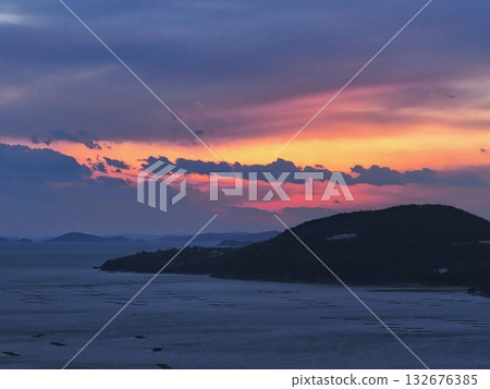 從萬葉岬看到的播磨灘夜景 132676385