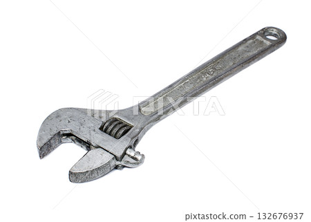 Adjustable wrench isolated on a white background 132676937