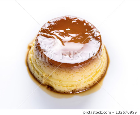 Custard pudding 132676959
