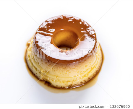 Custard pudding with holes 132676960