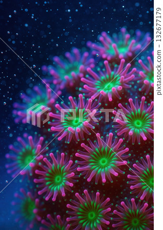 Vibrant Coral Polyps Close Up Vibrant Coral Polyps Close Up 132677179