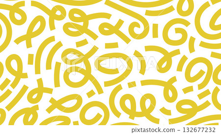 Abstract Yellow Groovy Doodle Wavy Stripes Line Shapes Pattern Background.Vector Illustration Abstract Yellow Groovy Doodle Wavy Stripes Line Shapes Pattern Background.Vector Illustration 132677232